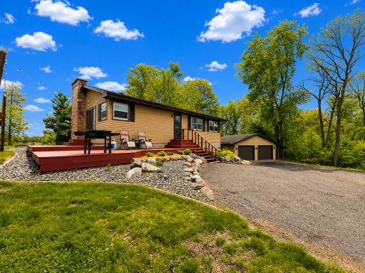 Large wrap around deck! Enjoy the sunsets and sunrises from this sprawling deck. Current owners have seen deer, eagle, fox, turkey, racoons and all sorts of nature from this home.