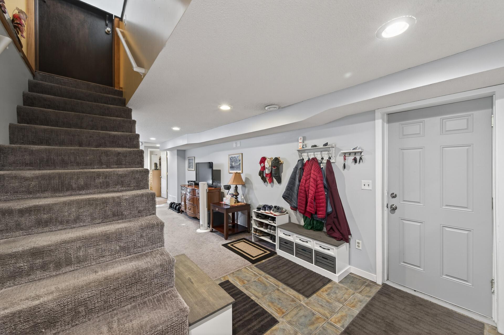 Mudroom area just off the garage.