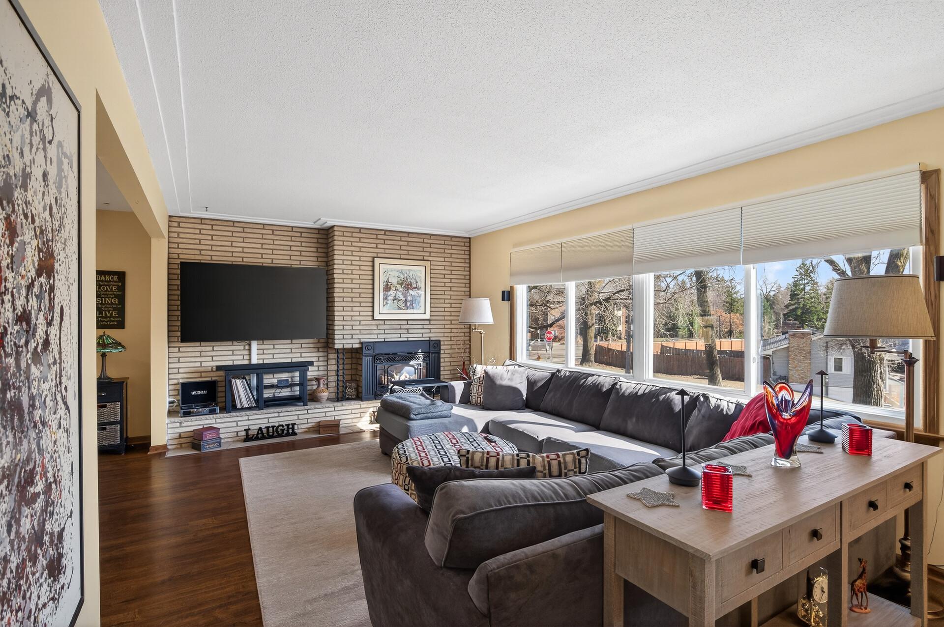 Spacious sunlit living area!