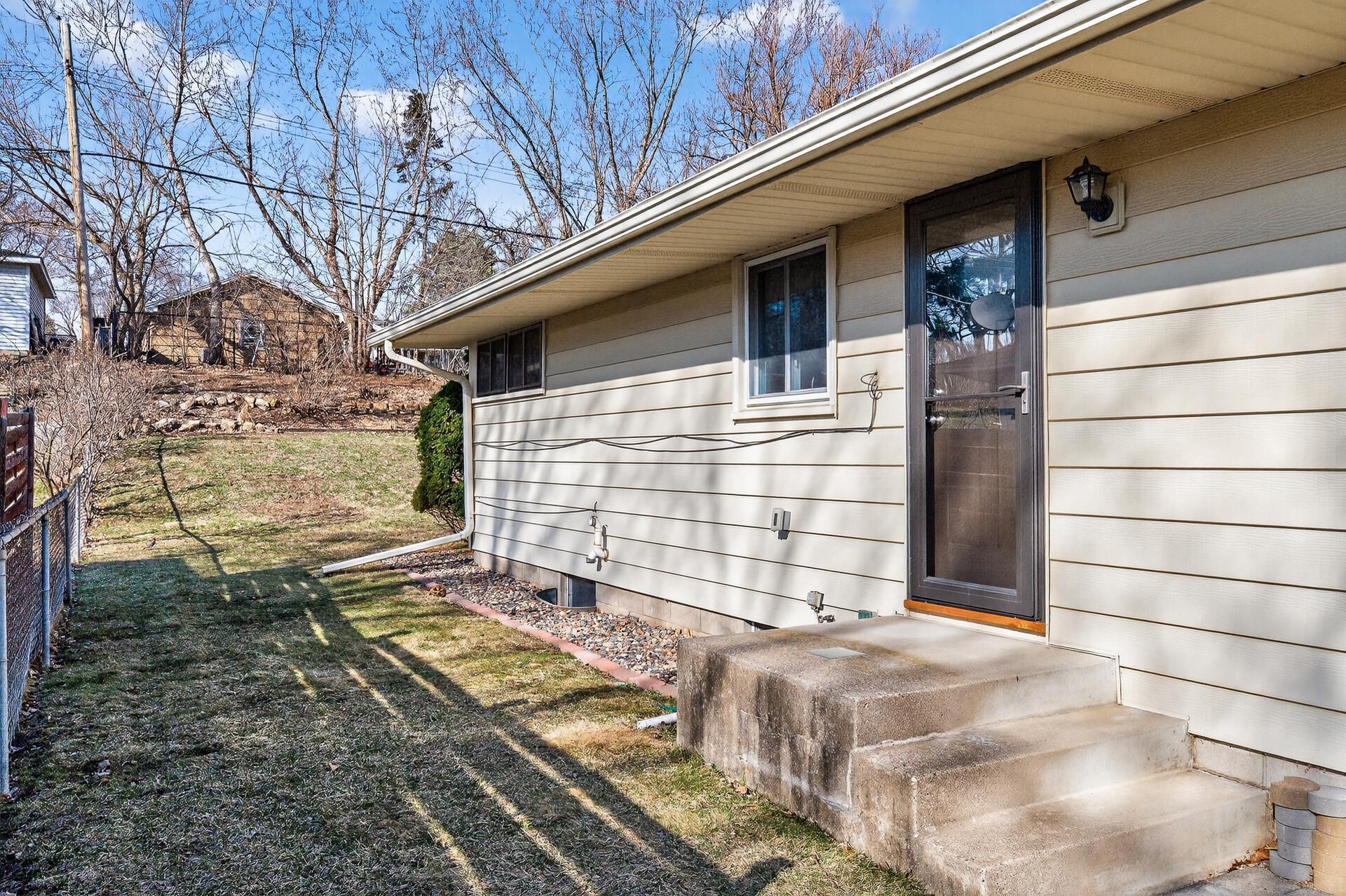 Side door off of the kitchen.