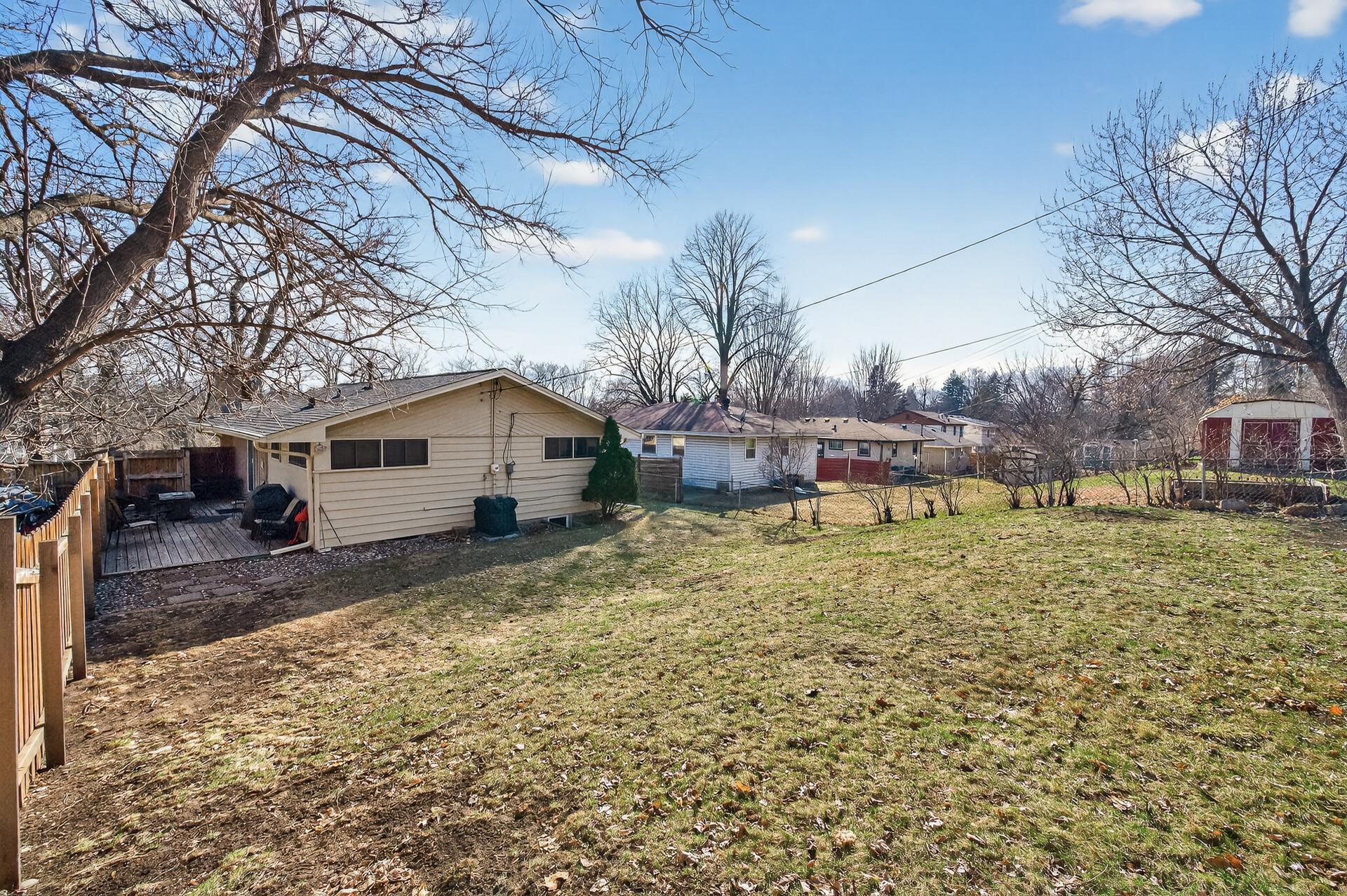 Backyard view.