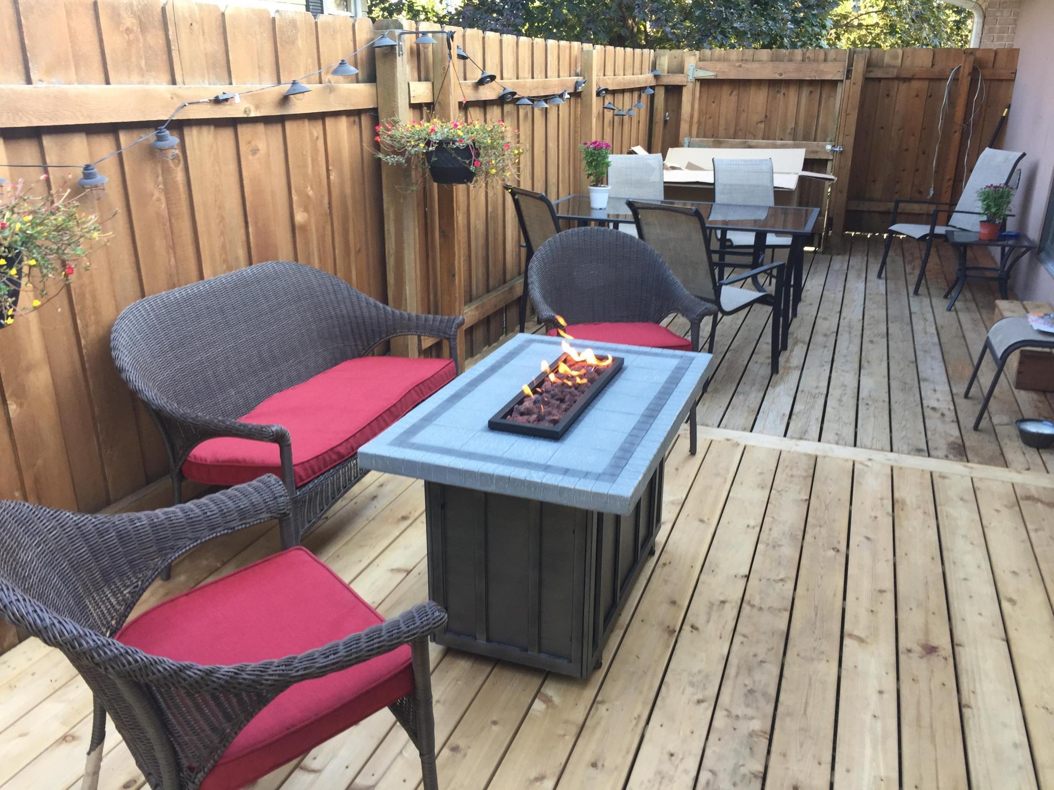BIG outdoor living area just off the dining room.
