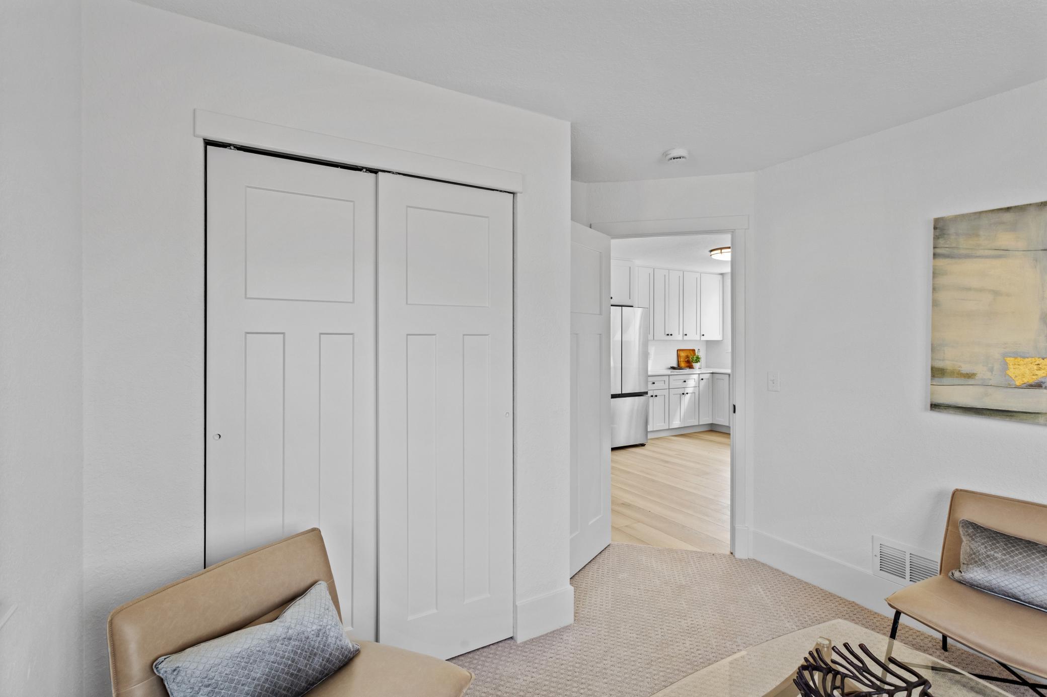 Main Floor Bedroom set up as a Living Area