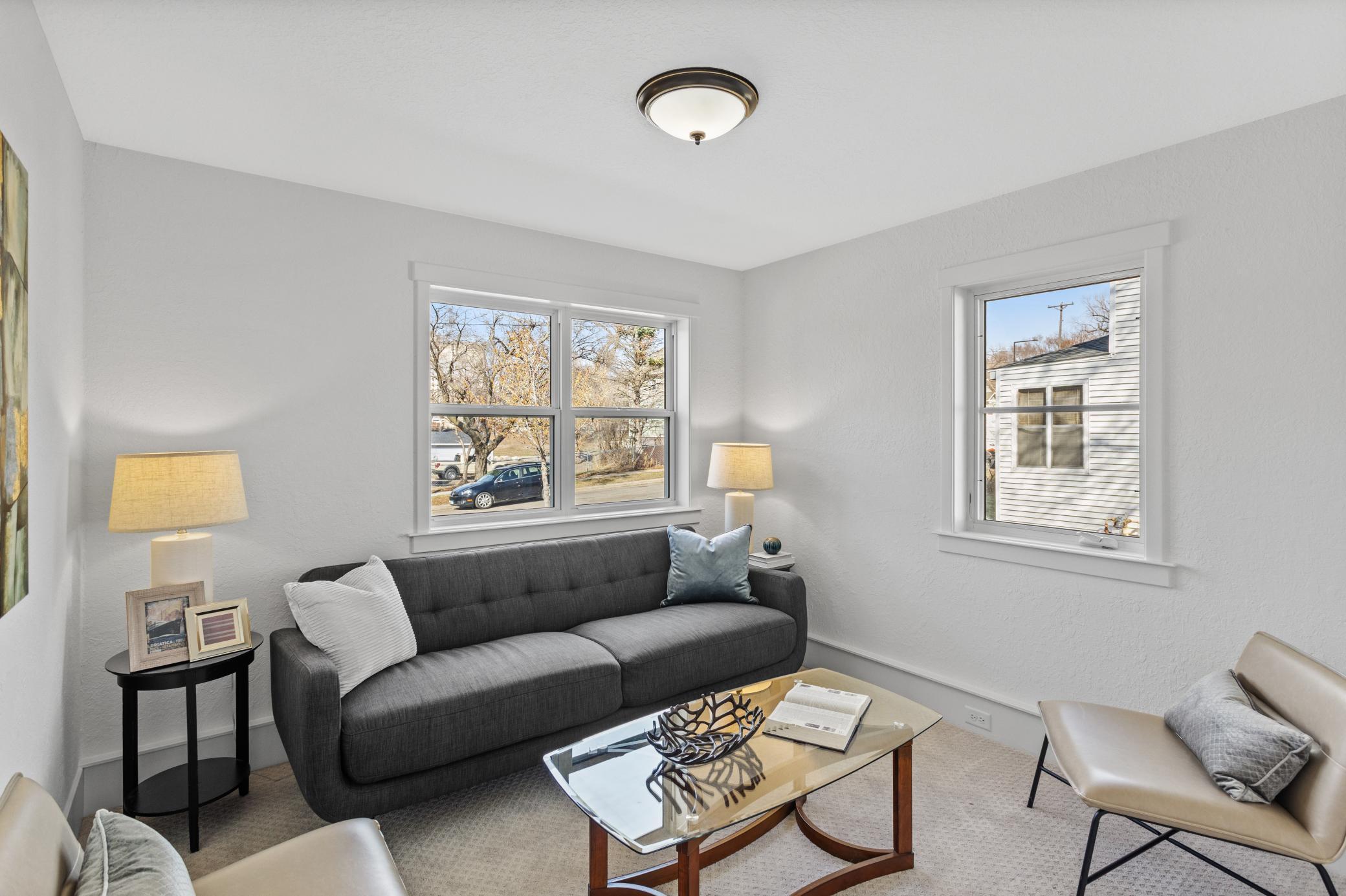 Main Floor Bedroom set up as a Living Area