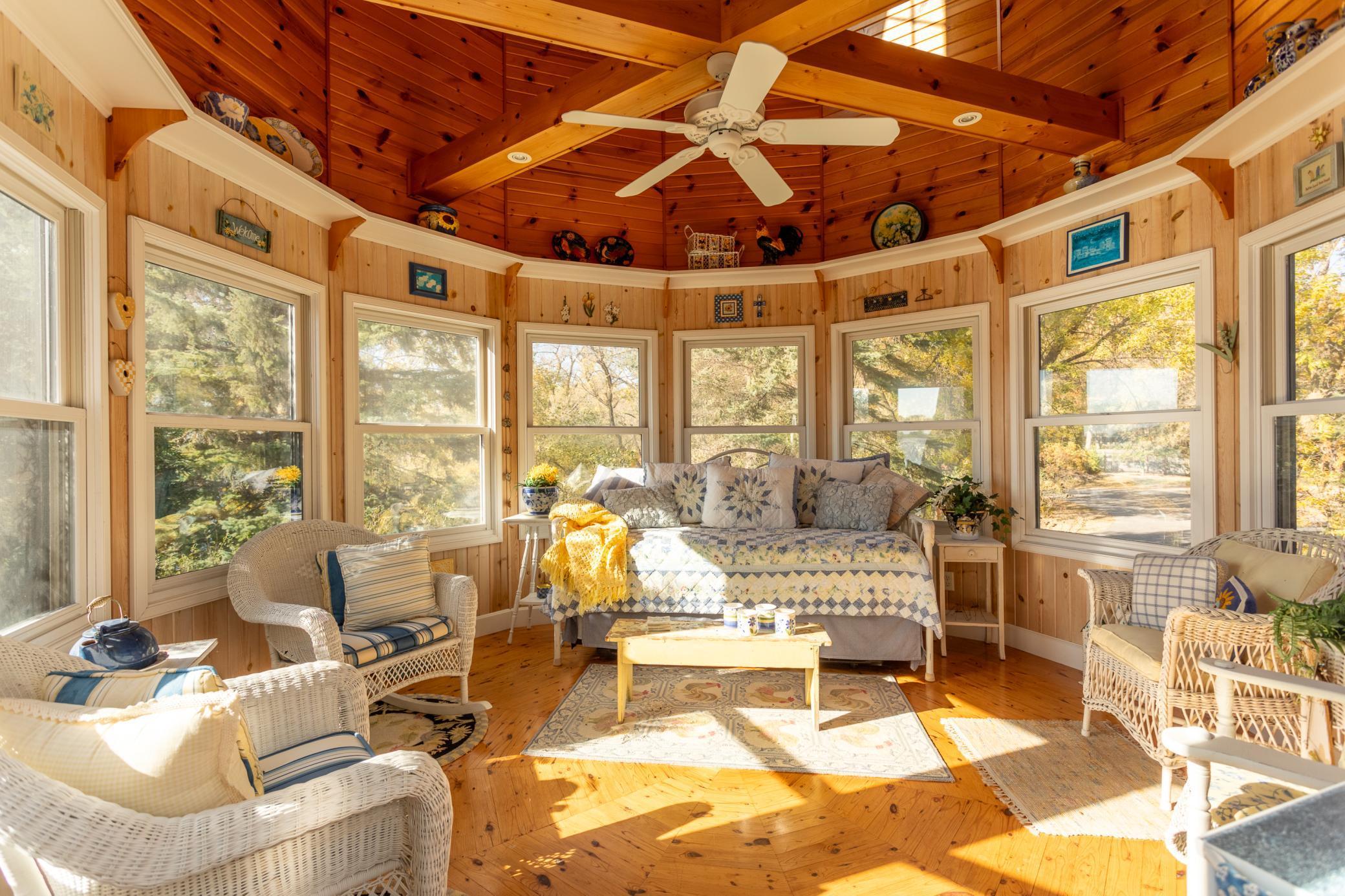 Inside the silo offers an amazing 3-season porch.