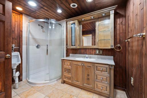 Lower level 3/4 bathroom
