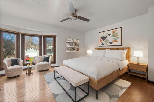 CGI pic of Primary Bedroom in upper level