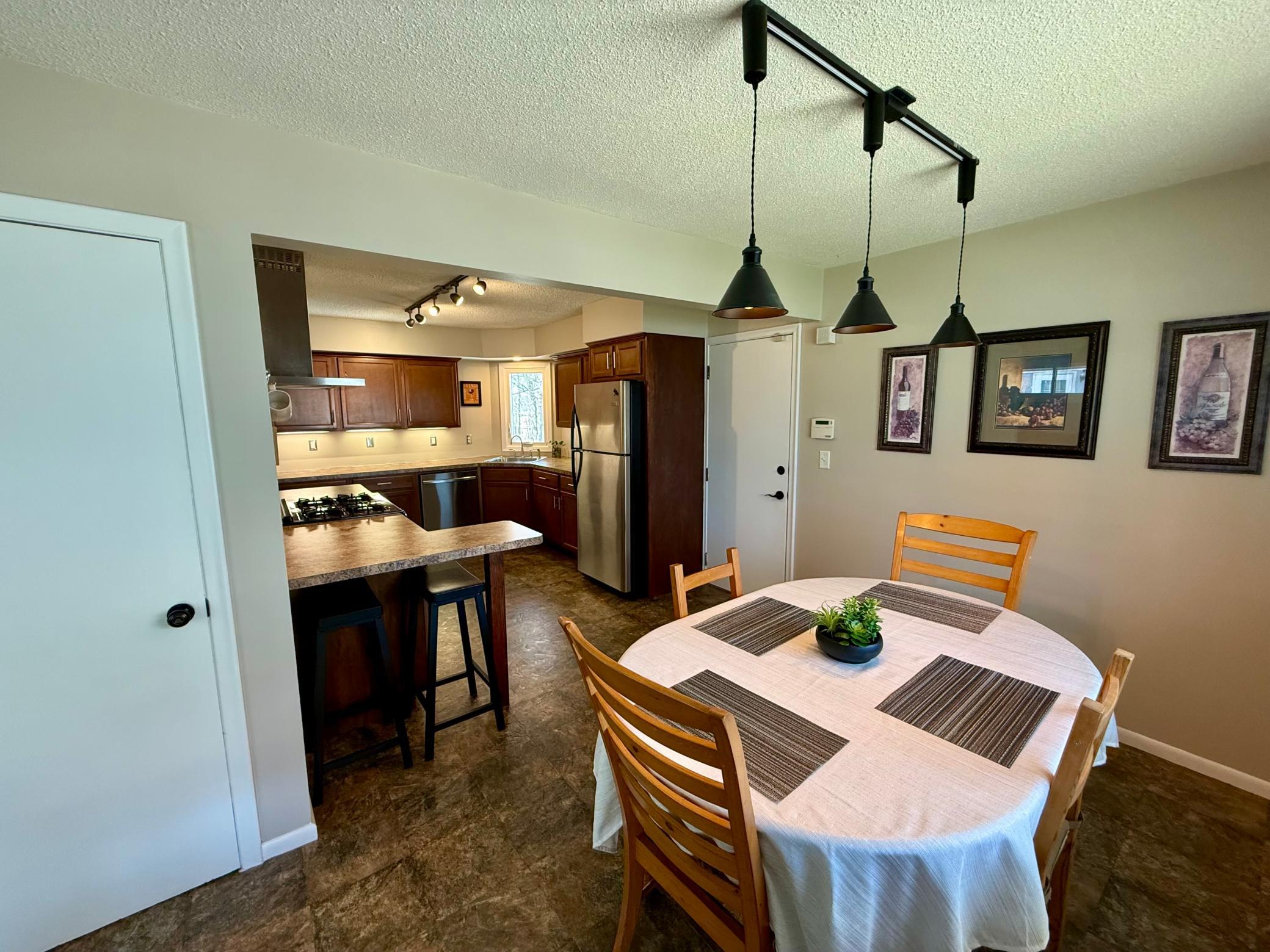informal dining room open to the kitchen