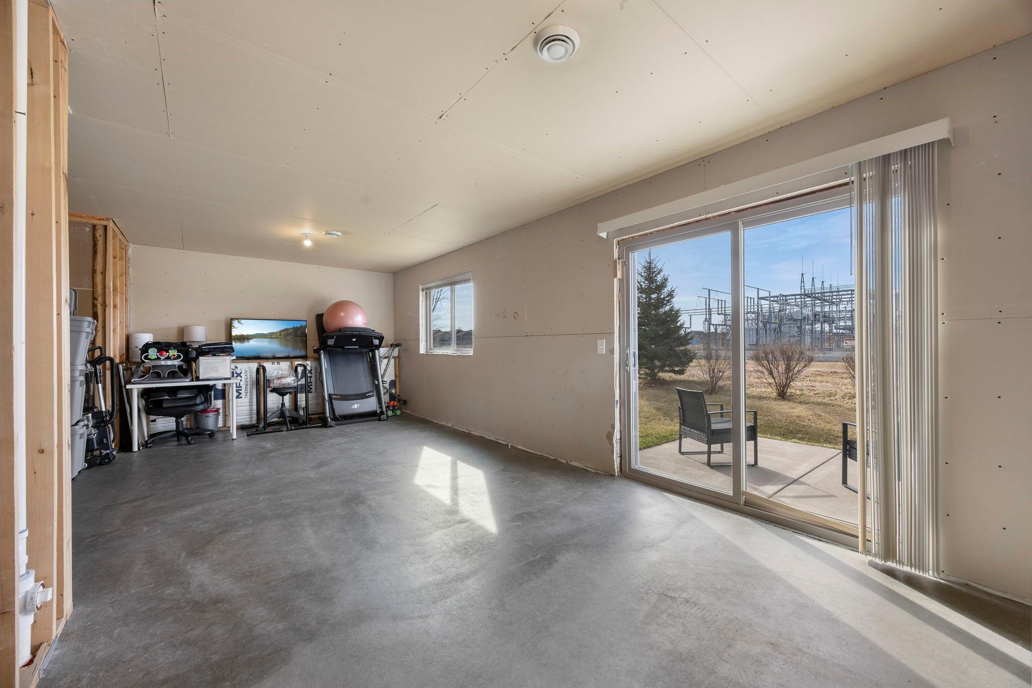 Lower level with walkout to the backyard