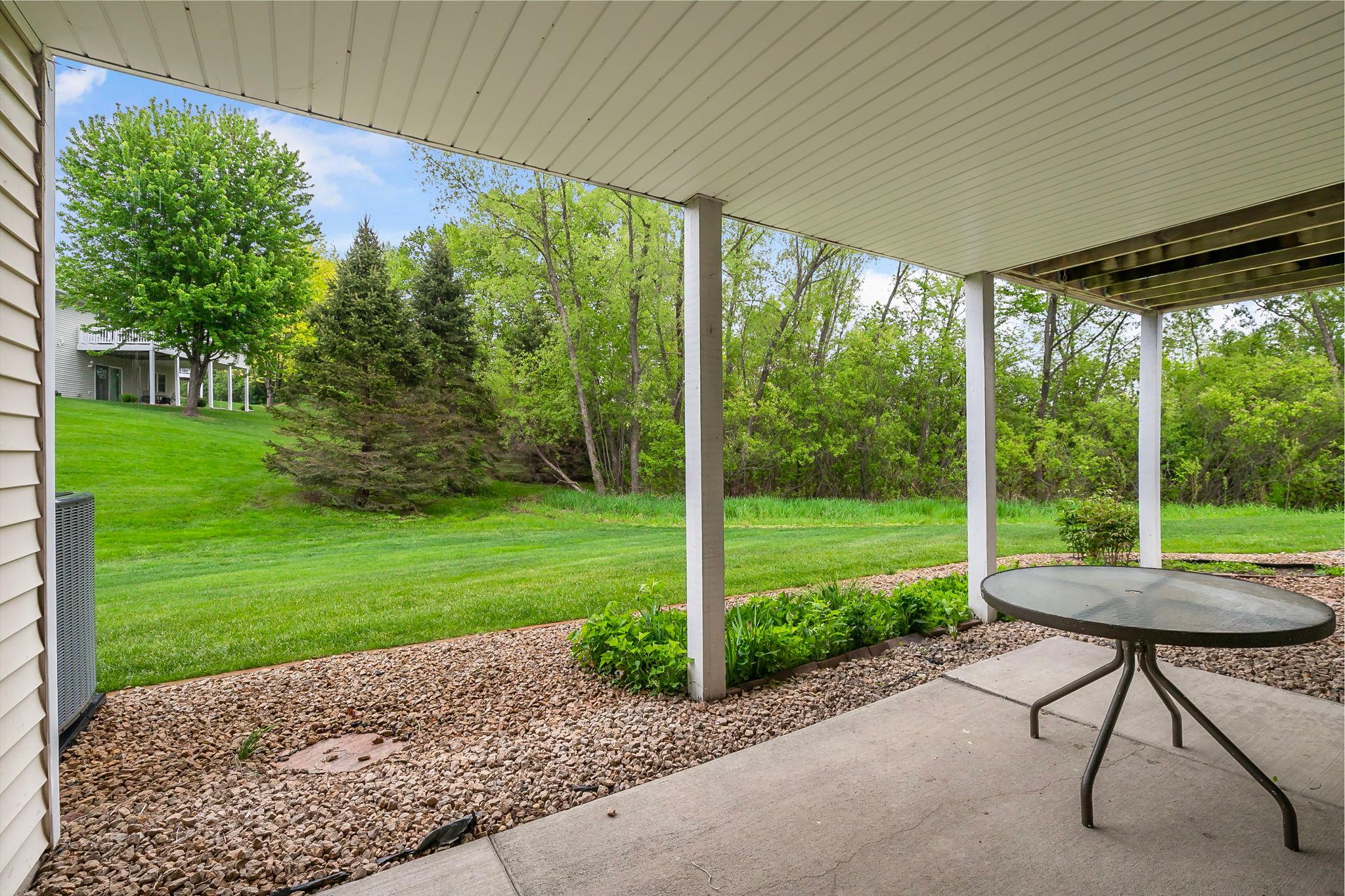 Enjoy the country feel from either the lower or upper deck