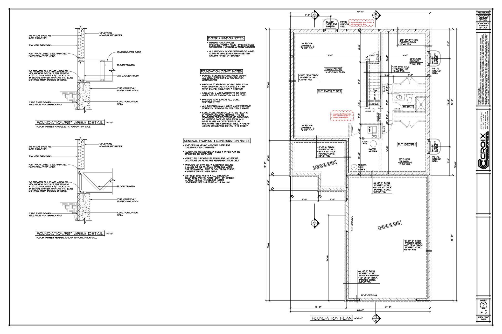 Previously approved basement floor plan.