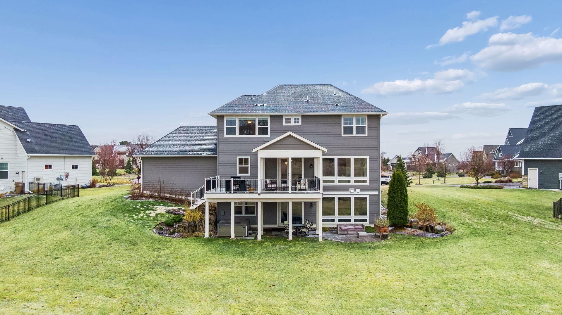 An expansive deck designed for gathering, relaxing, and soaking in the peaceful surroundings.