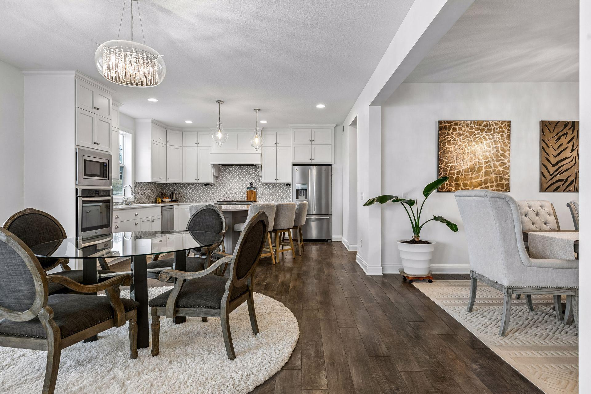A beautiful kitchen with an inviting eat-in area—designed for connection and everyday moments.