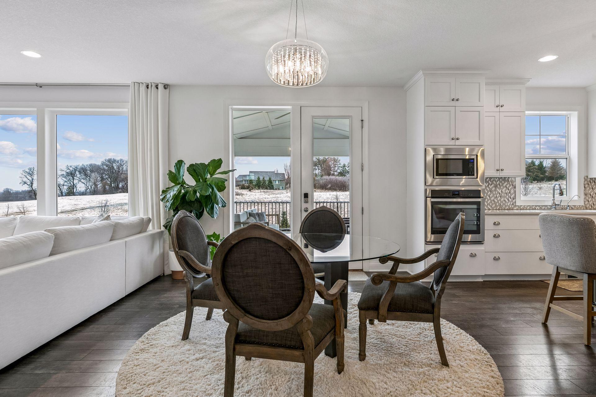 Morning coffee with a view—seamless connection from kitchen to outdoor living.