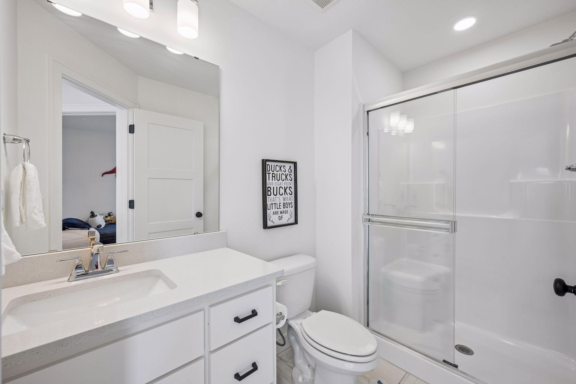 3/4 private bathroom in the JR suite.