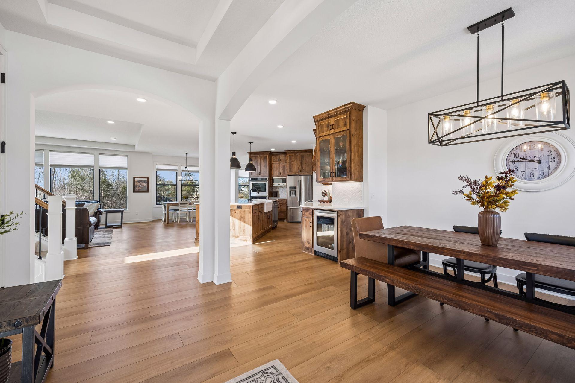 Head back through the kitchen to the formal dining area.