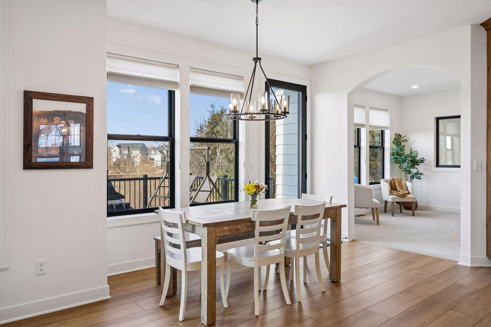 Informal dining area has a patio door leading to the deck!