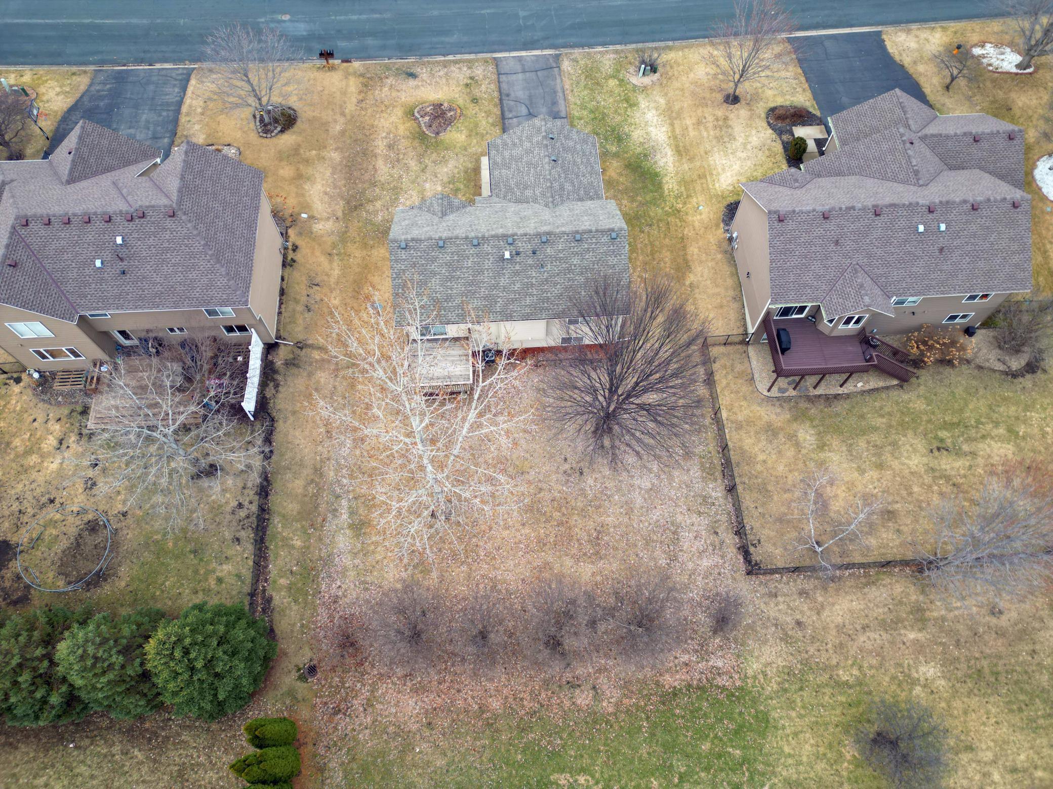 Arial View of Backyard