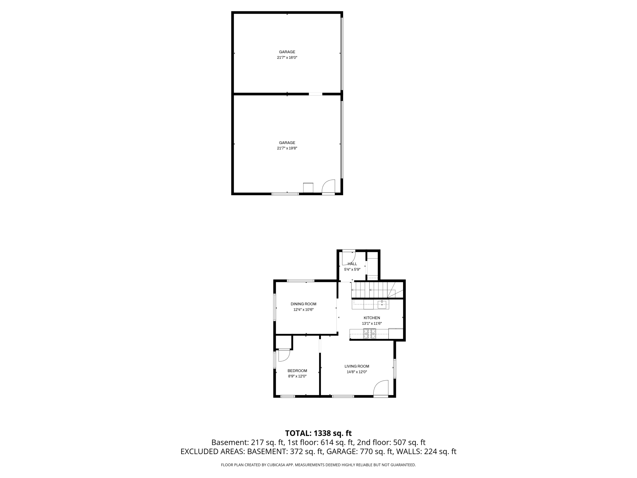 Main Level and Garage Floor Plans