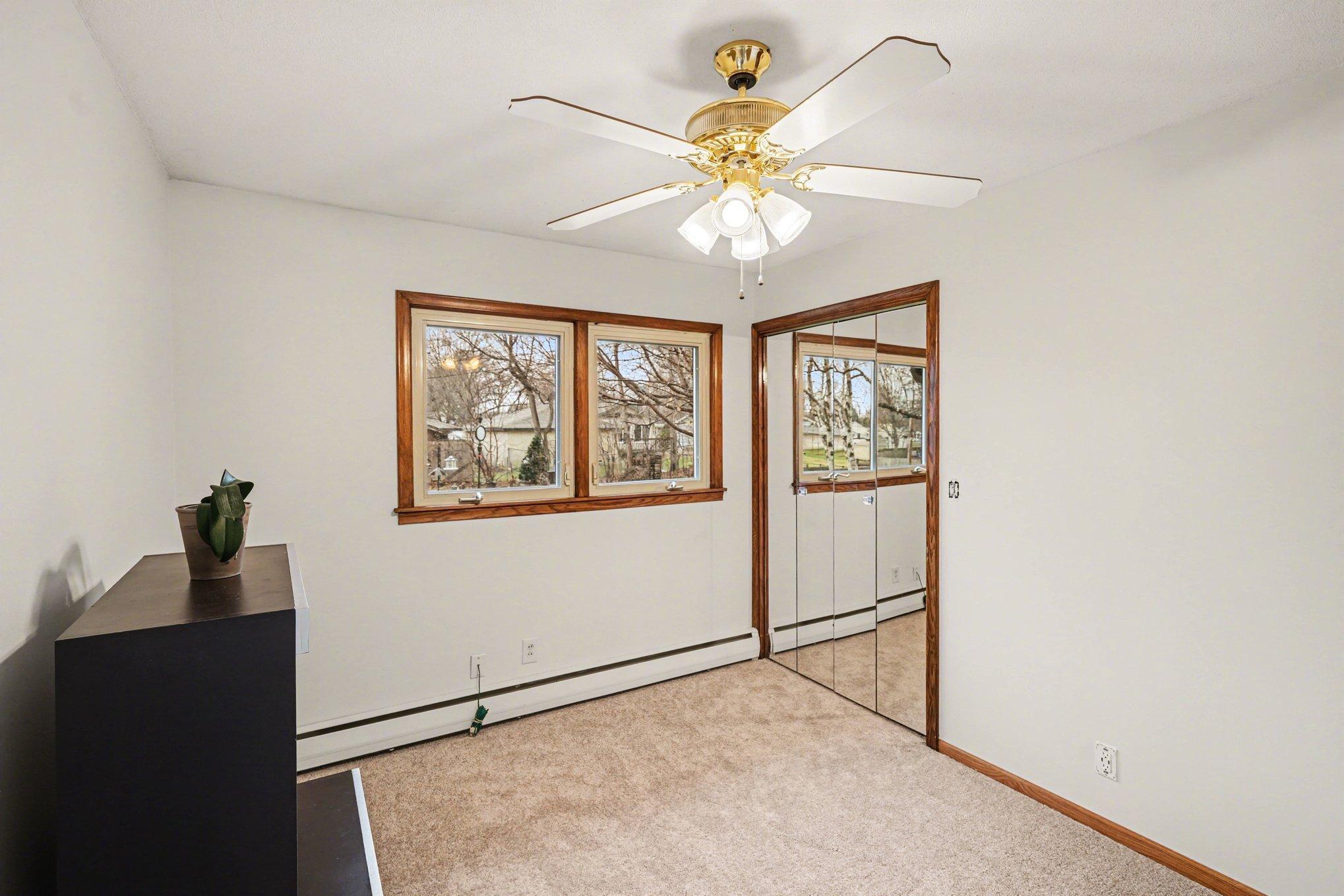 Bedrooms have high quality mirrored closet doors