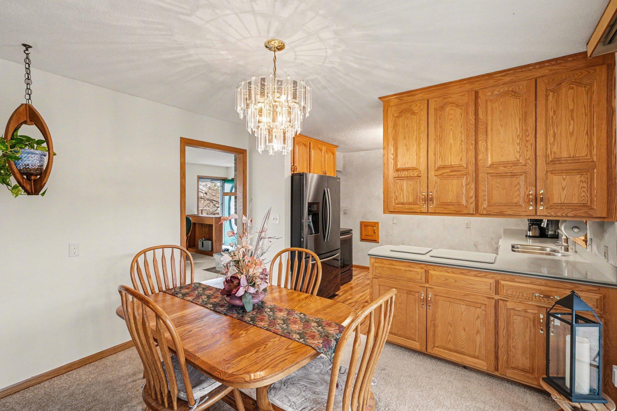 Dining area off the kitchen