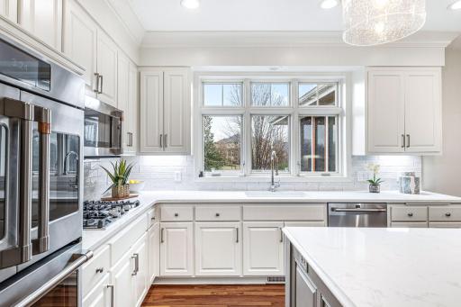 Thoughtful cabinet and counter space throughout the kitchen
