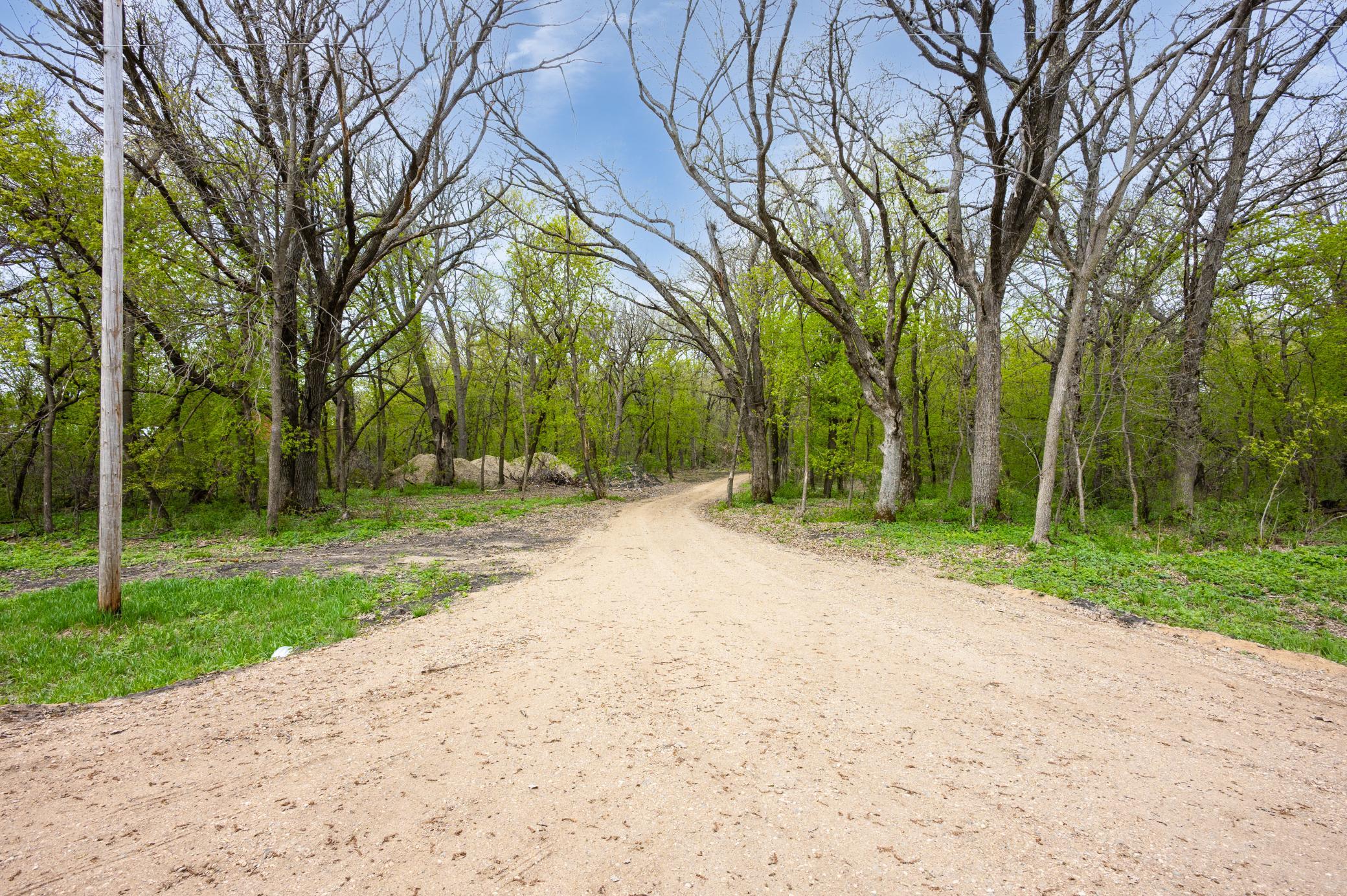 Driveway entering the property
