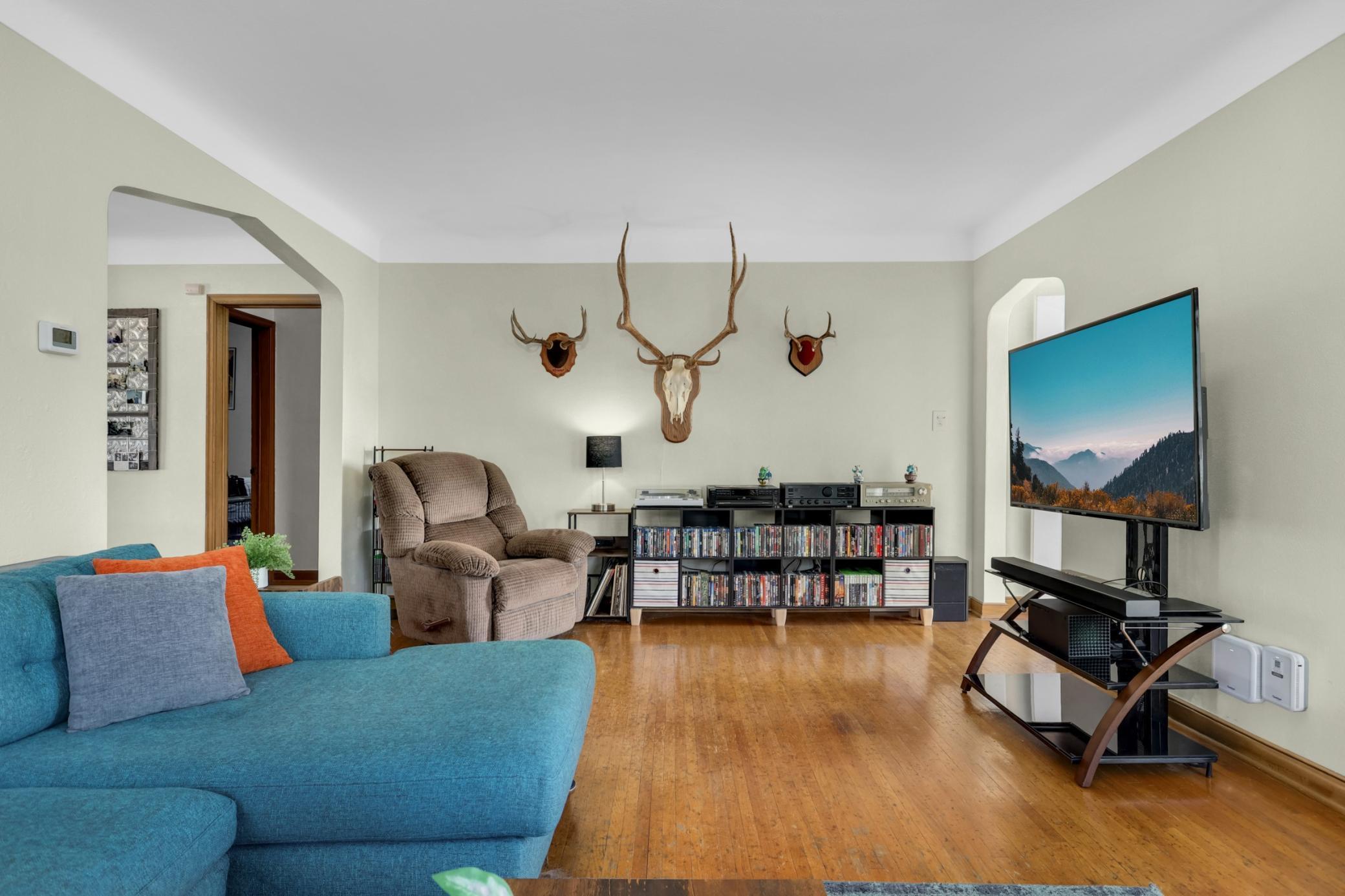 The main floor features hardwood floors throughout.