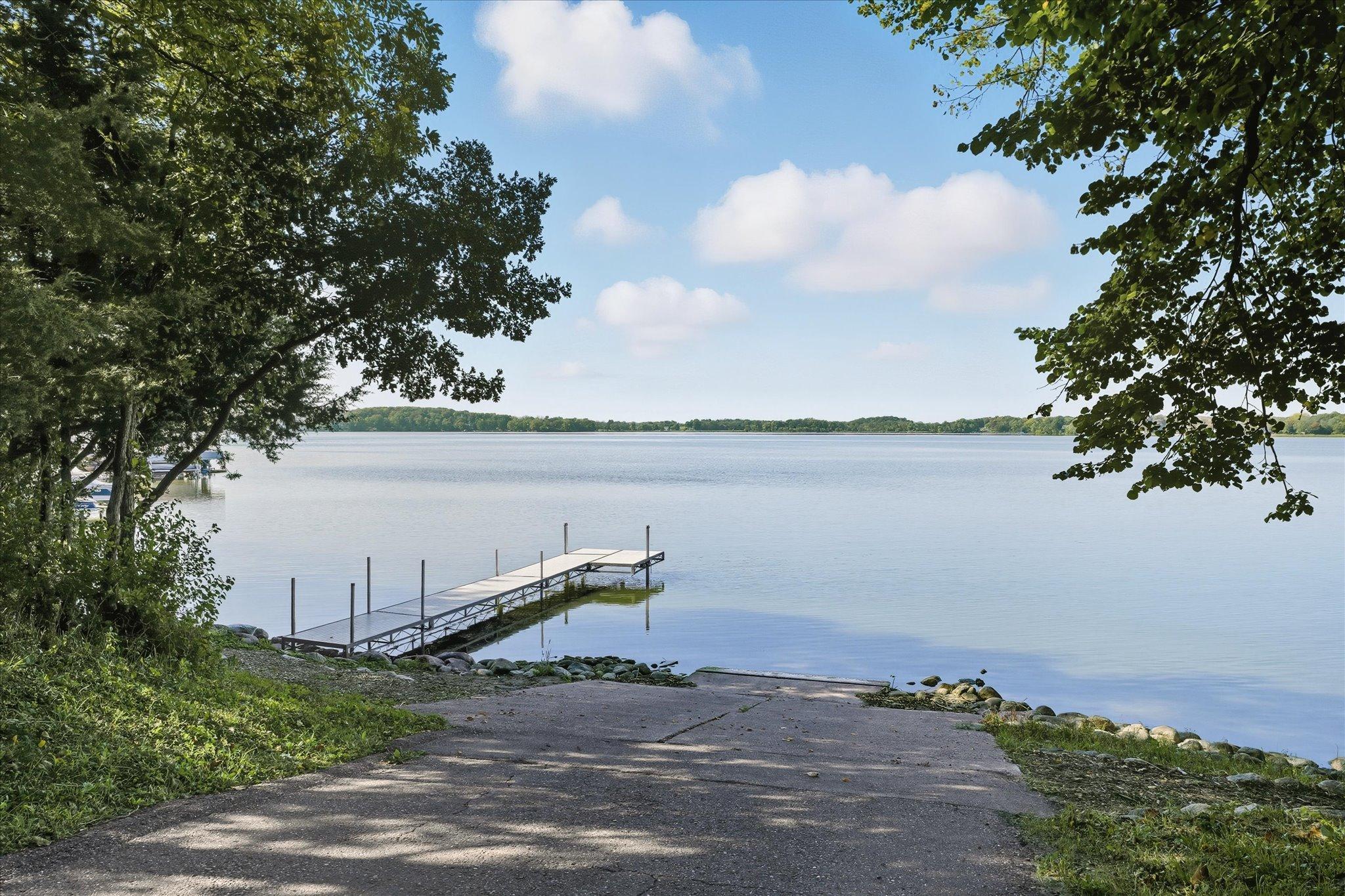 Boat landing and public dock.