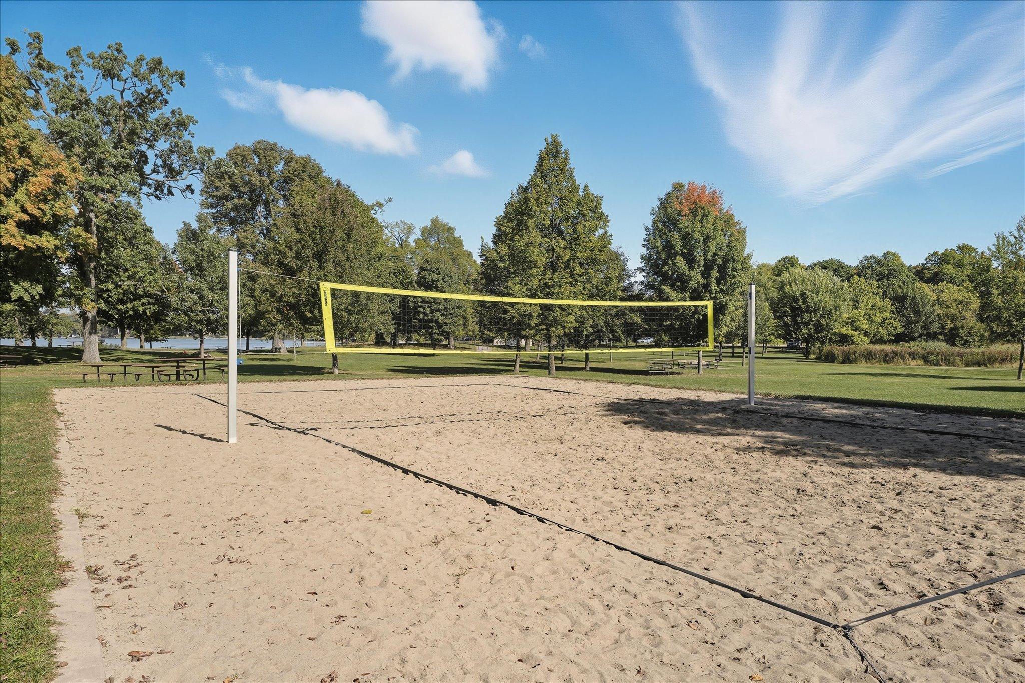 Baker Park volleyball court.