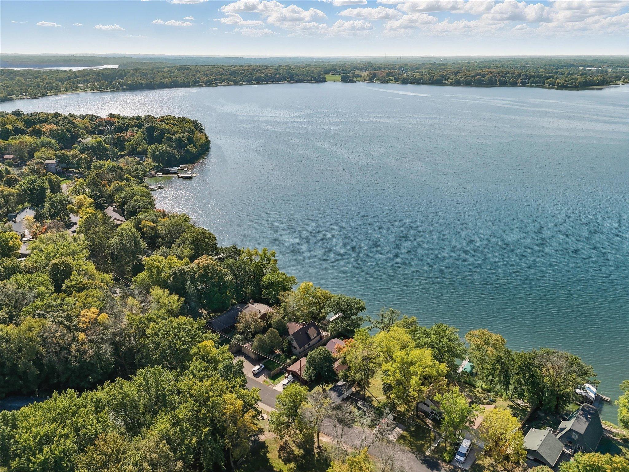 Aerial view from above cabin.