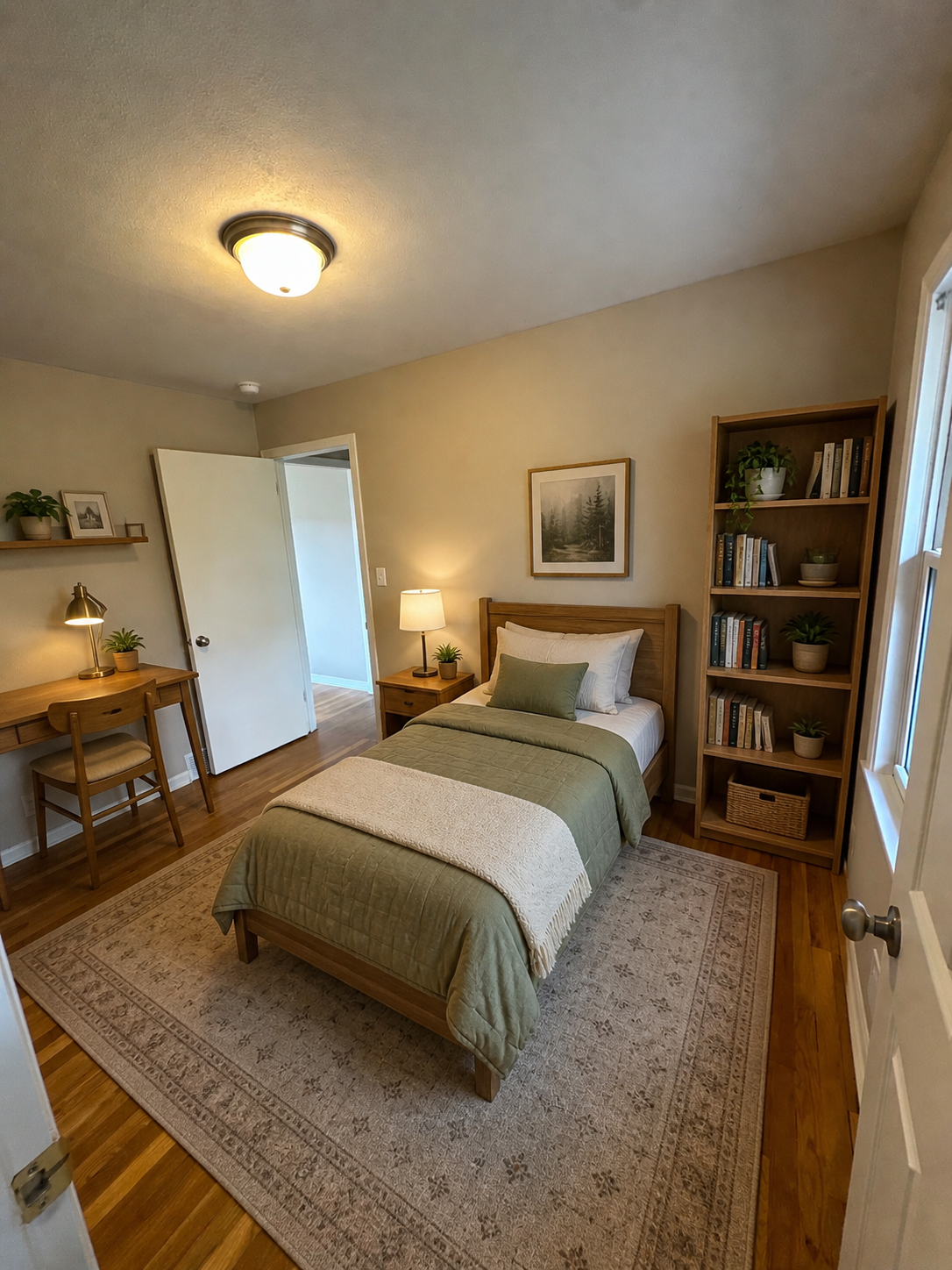 Virtually staged third bedroom