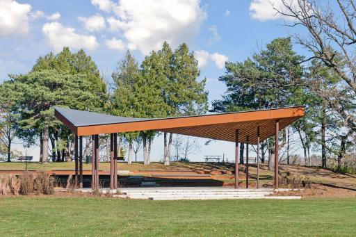 The newly constructed Pavilion at the Excelsior Commons is home to community events throughout the year drawing large crowds along with local and well-known performers.