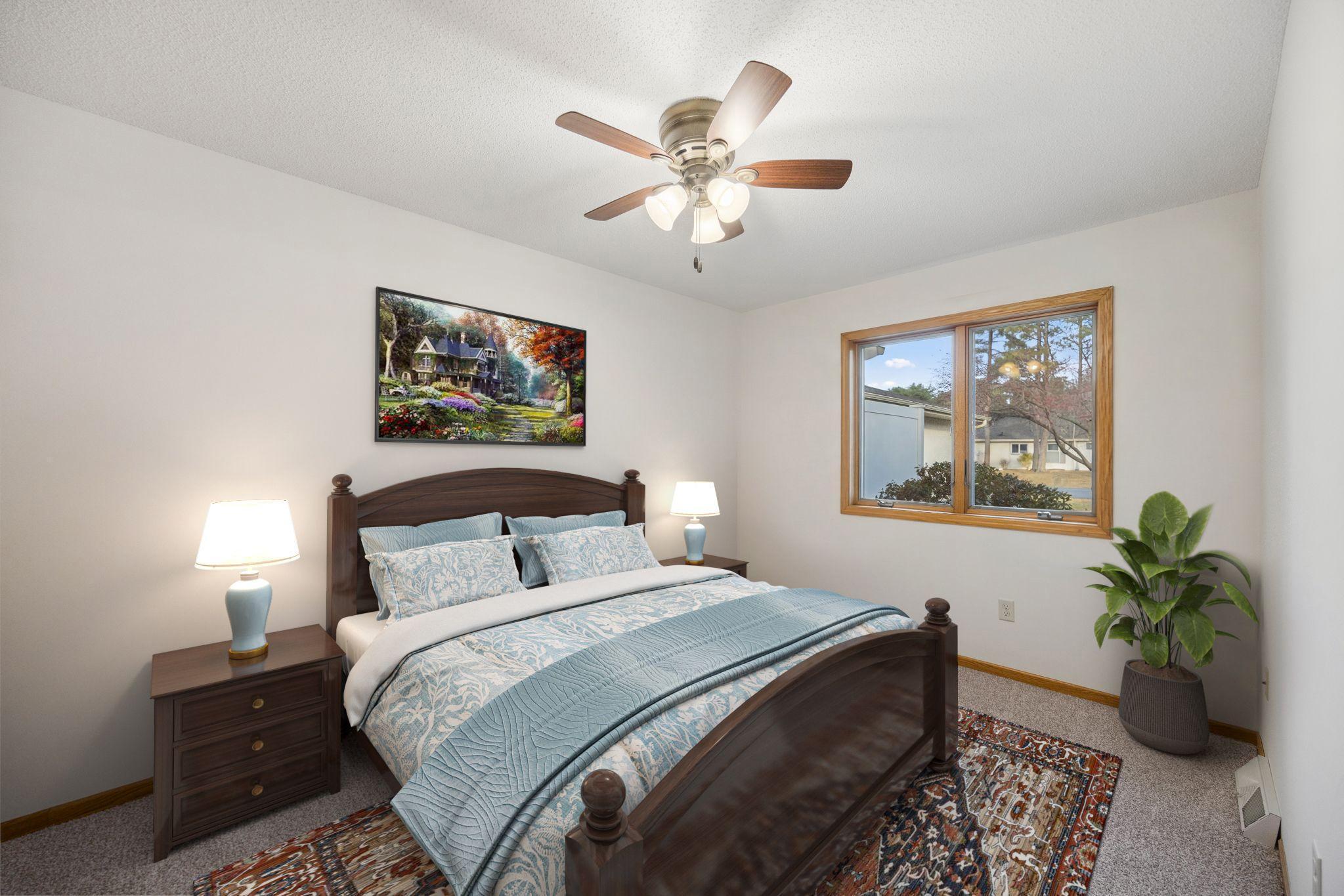 Virtual Staged Main Level Front Bedroom