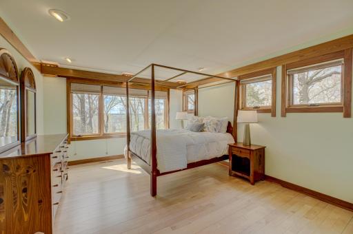 This is the west main floor bedroom, spacious and light-filled.