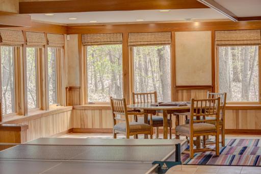 South-facing windows in the lower level bring in plenty of light.