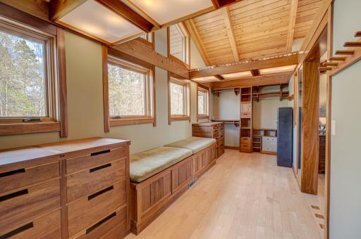Walk-in closet extraordinaire! Loads of gorgeous built-ins.