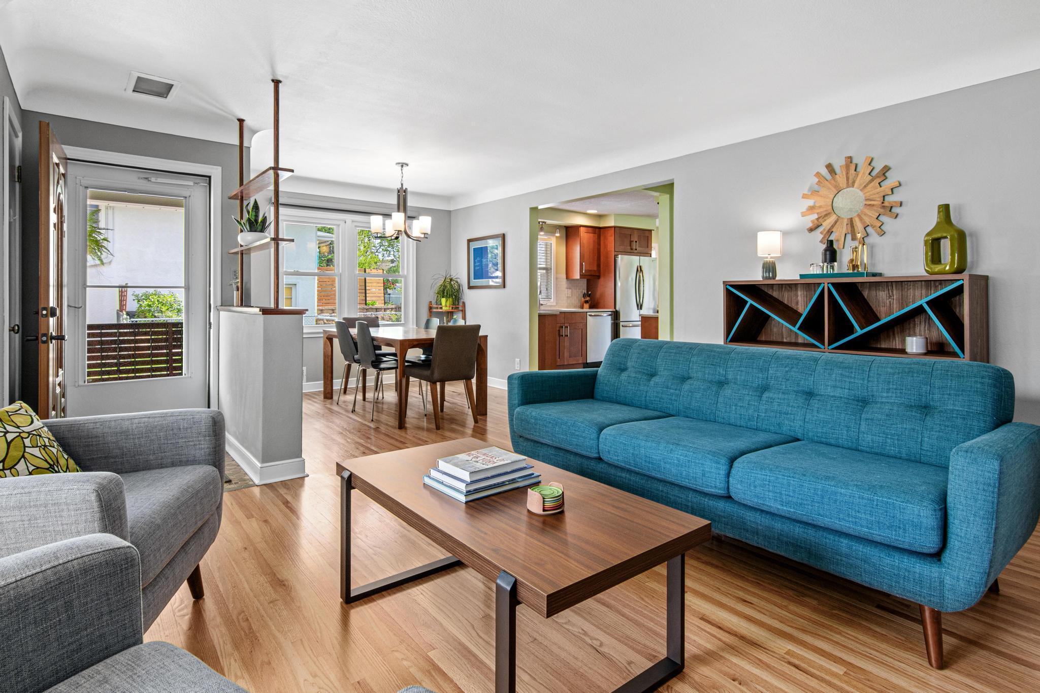 The current owners have done so much work to this home including creating a more flowing footprint. The original opening between the dining room and kitchen was expanded to allow the spaces to be more interactive.