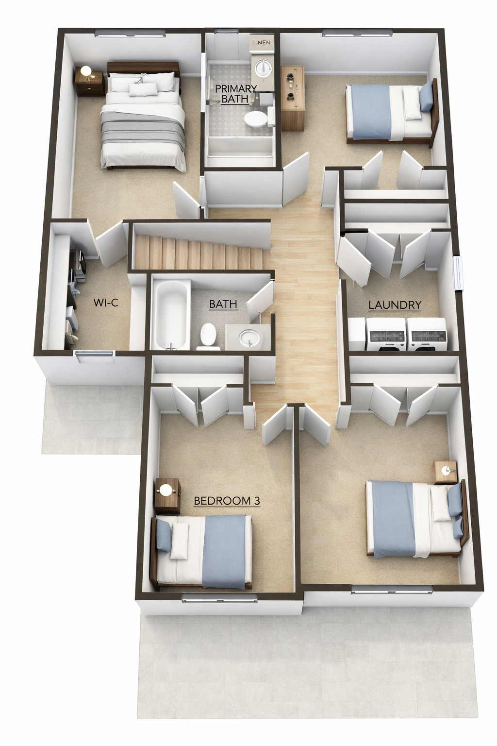 Upper floor 3D Rendering.png