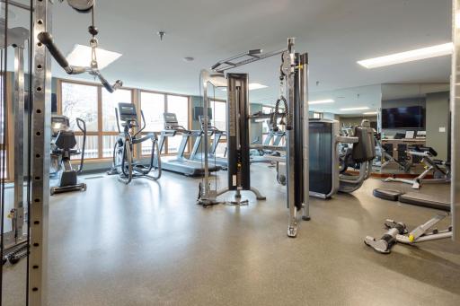 Large Fitness Center with state of the art equipment