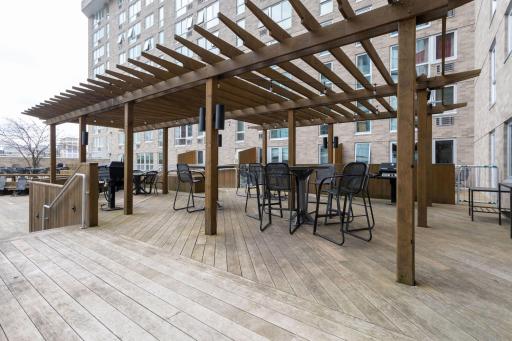 Pergola located right outside of Events Lounge