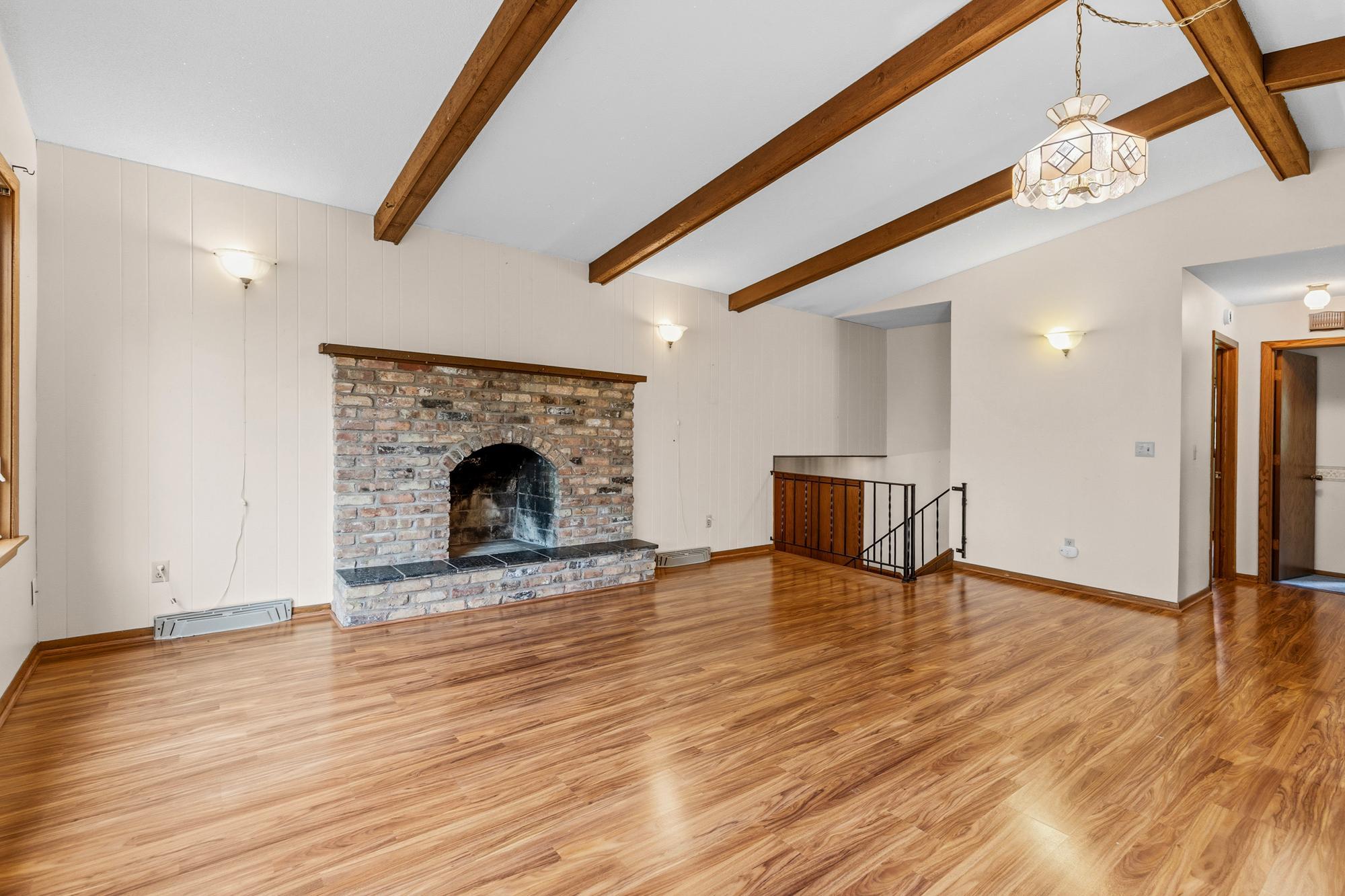 Light, bright, and airy are all words that come to mind when describing this living area.