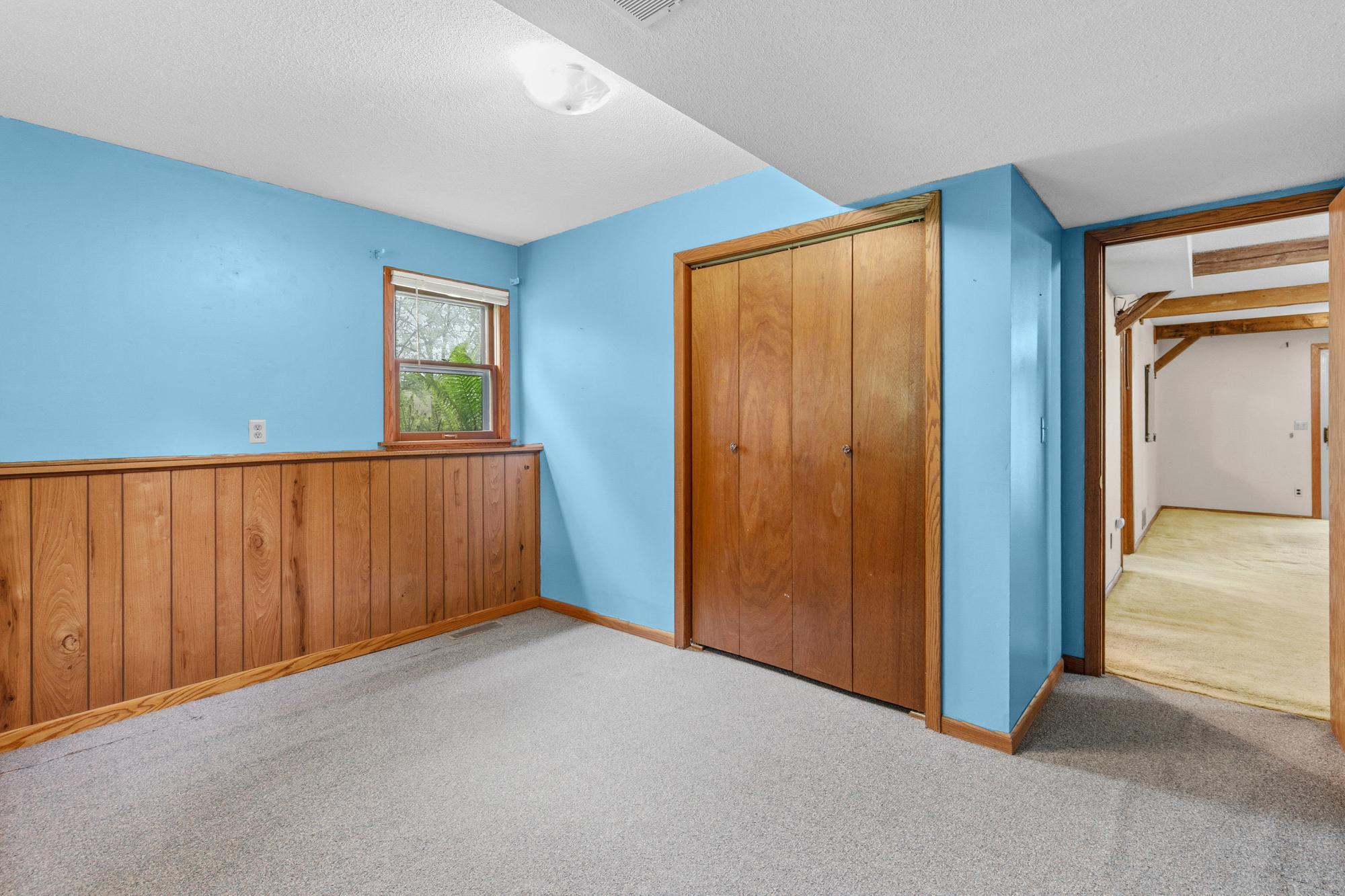 A good-sized closet completes this room.