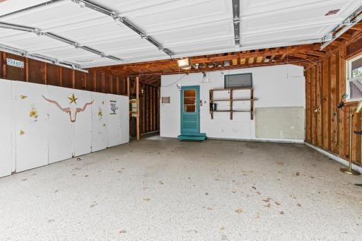 The garage also boasts a new overhead door and newly upgraded epoxy-coated floors.
