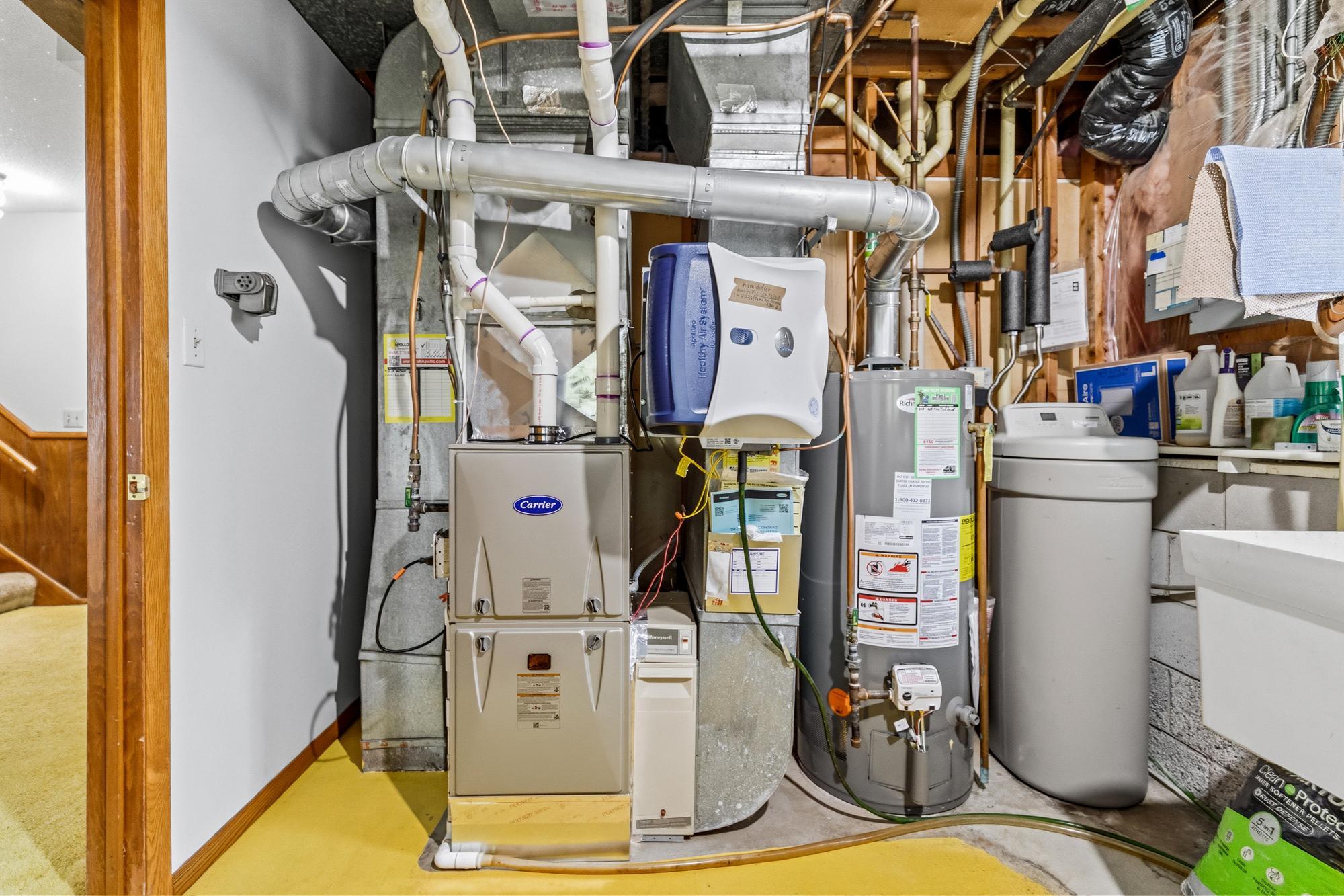 An almost brand-new furnace complete with a whole-house humidifier should also bring peace of mind. The home's water heater is also relatively new.