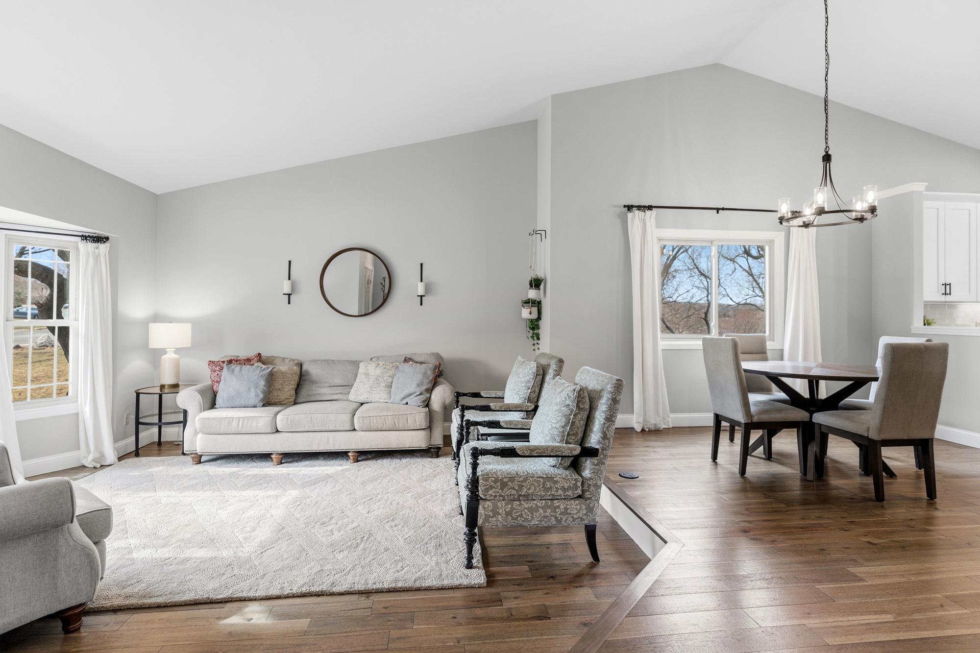 Acacia wood floors anchor this light and airy home. The feel of real wood under foot is a luxury you'll appreciate day after day.