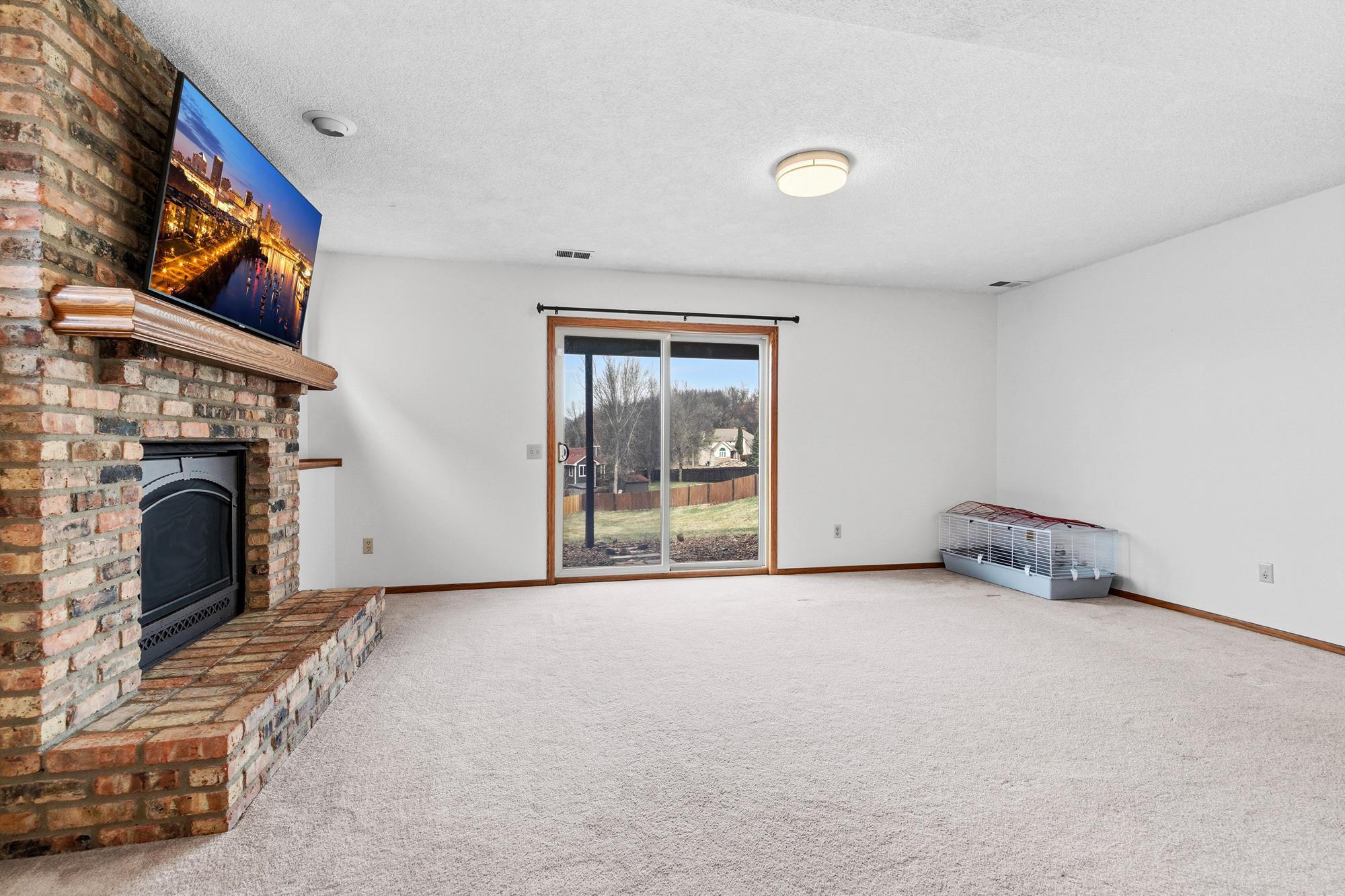 A view from the over-flow space toward the back yard.