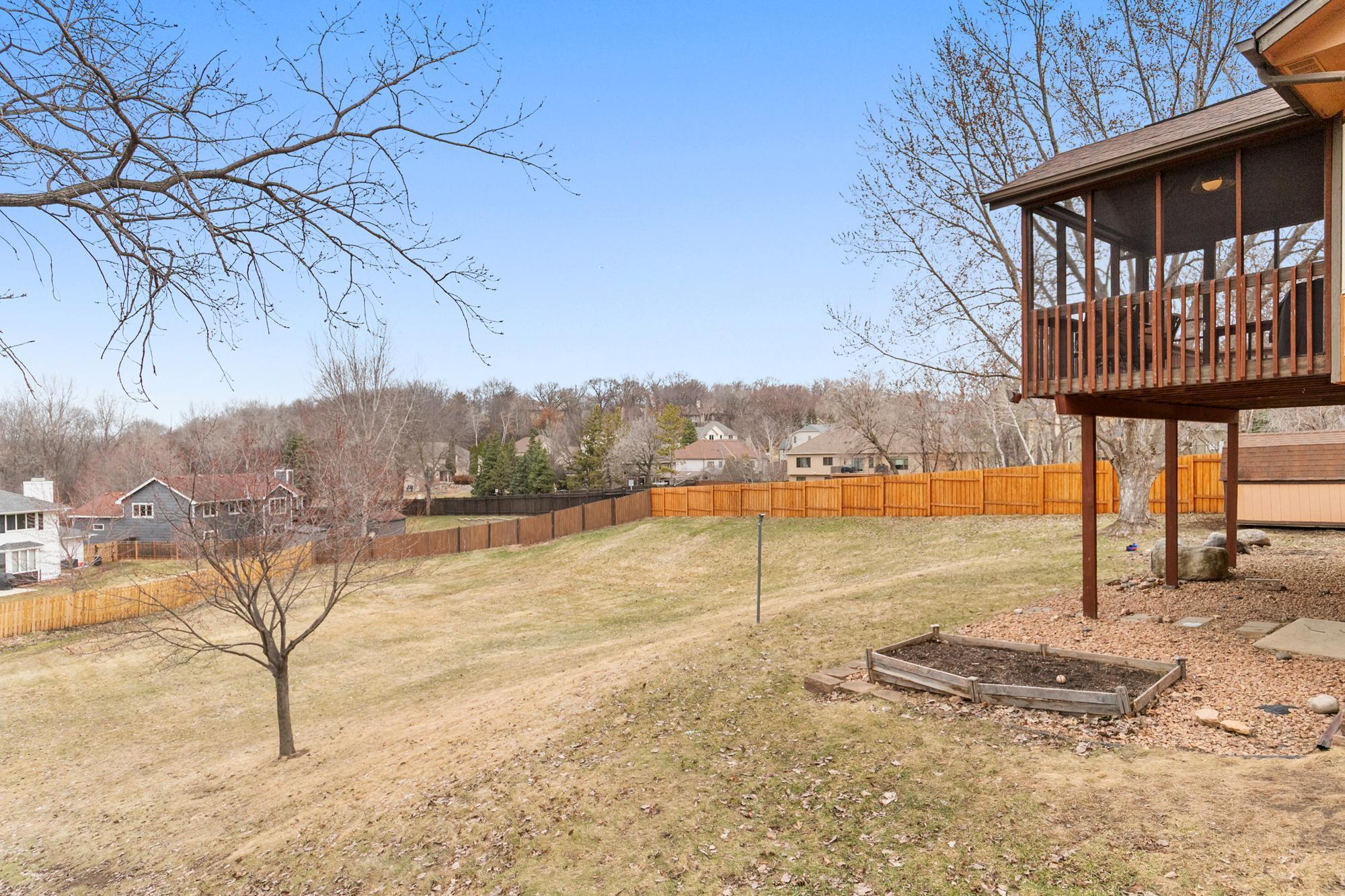 The backyard is absolutely huge! The kids will love running and playing for hours!