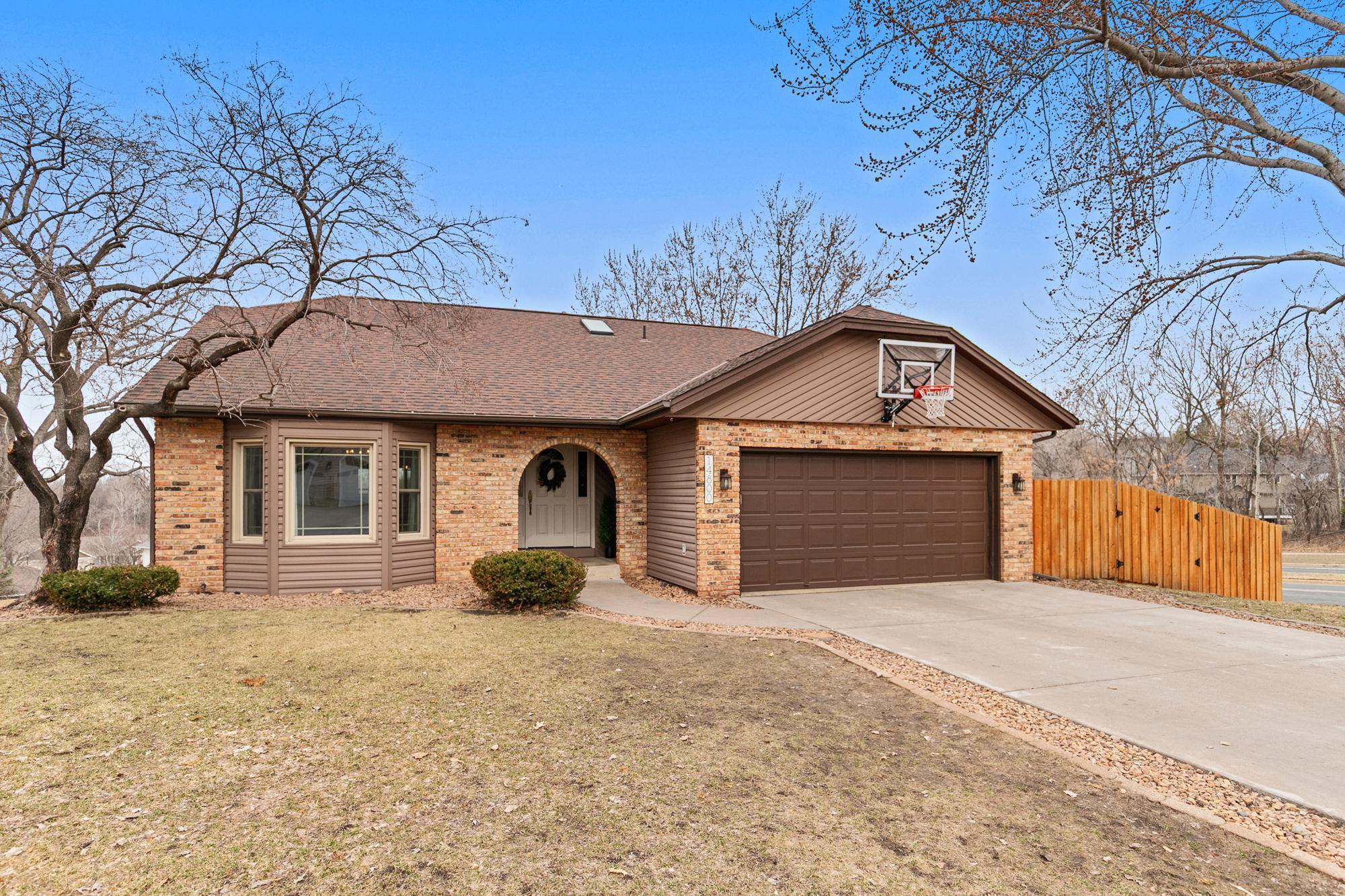 The drive is large enough for visitors or a good game of hoops.