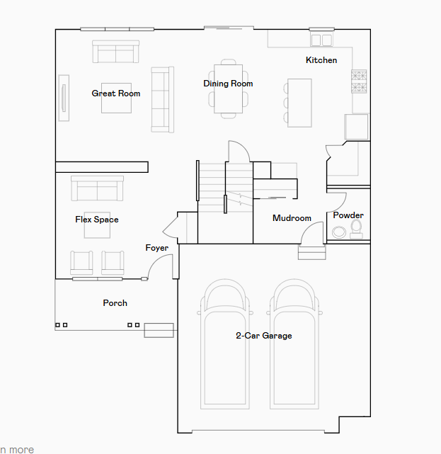 Bristol main and upper level floorplan.